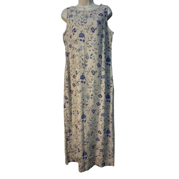 Casual Corner Annex Sleeveless Crewneck Floral Print Maxi Dress Multicolor 12 - Picture 1 of 14